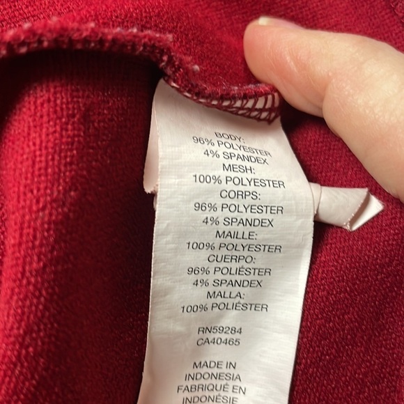 Place DEEP RED Sleeveless  Fit & Flare Dress , Stretchy,  Mesh inserts,  M 7/8 - Picture 9 of 9